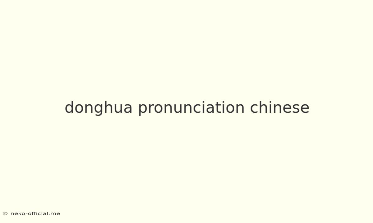 Donghua Pronunciation Chinese