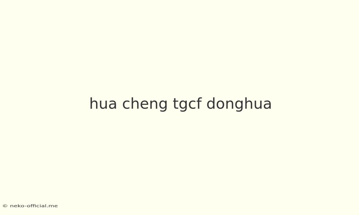 Hua Cheng Tgcf Donghua