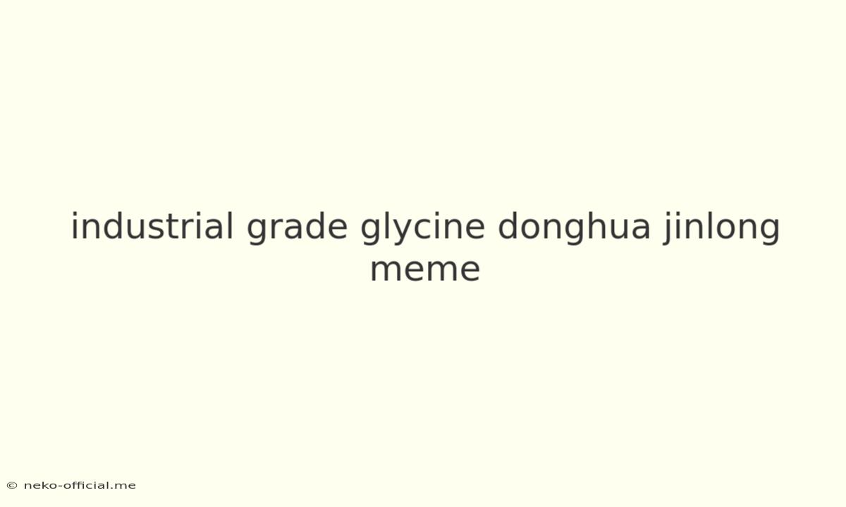 Industrial Grade Glycine Donghua Jinlong Meme