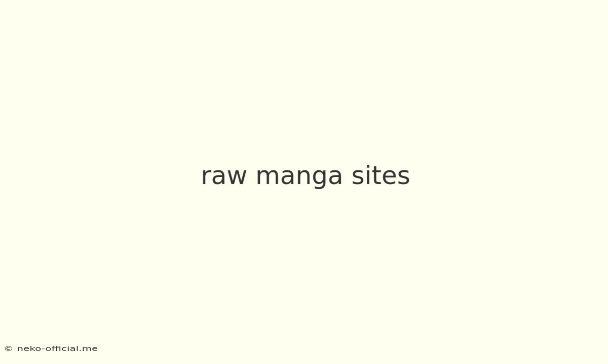 Raw Manga Sites