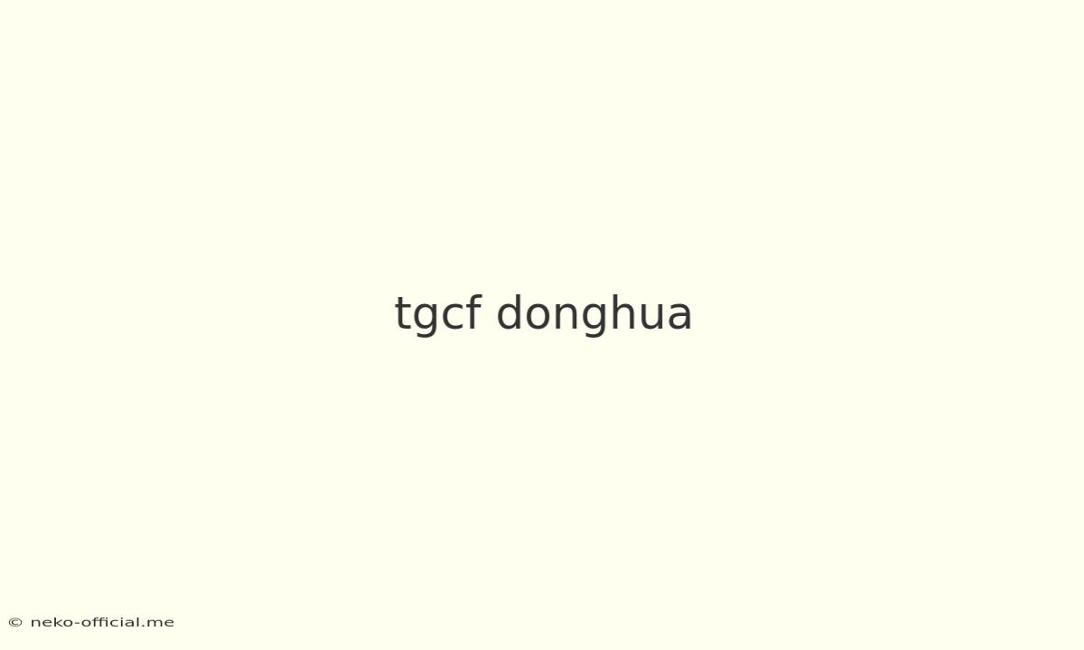 Tgcf Donghua