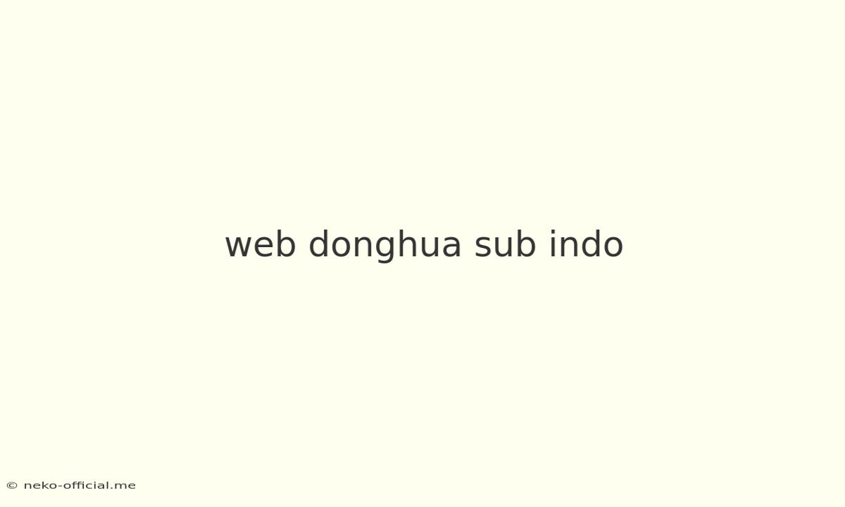 Web Donghua Sub Indo